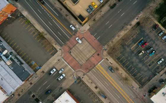 Video AI detecting vehicles at a road junction for traffic enforcement