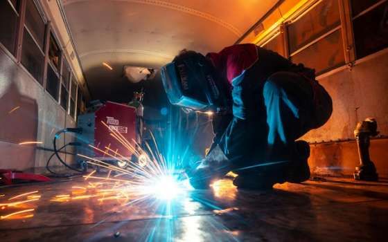 Video AI detecting welding masks and hot work in a manufacturing plant